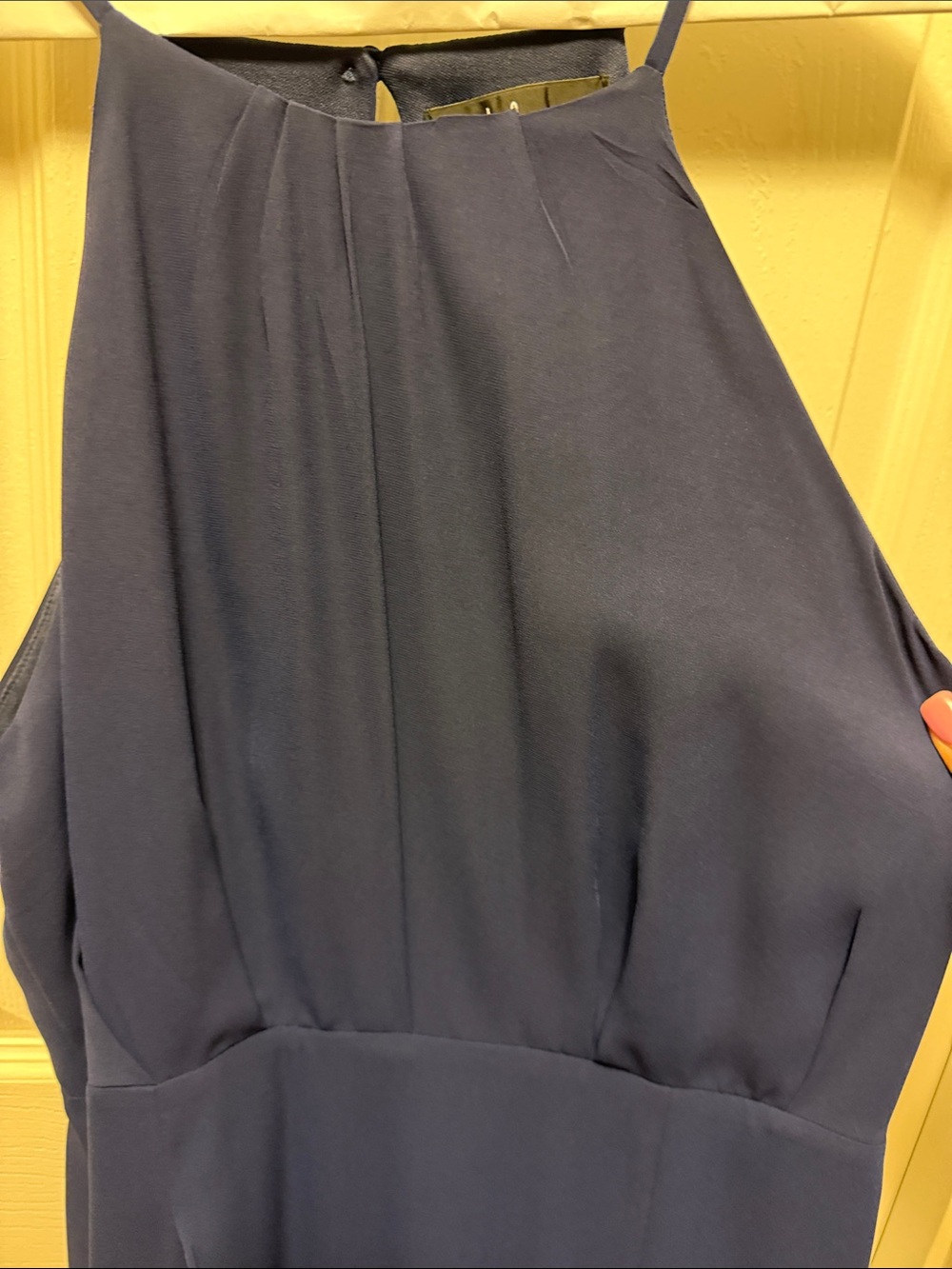 Lulu's Navy High Neck Strappy Dress - Picture 4 of 6